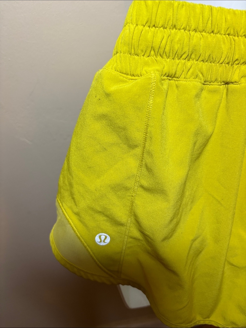 lululemon athletica Bright Yellow Running Shorts - Picture 3 of 4